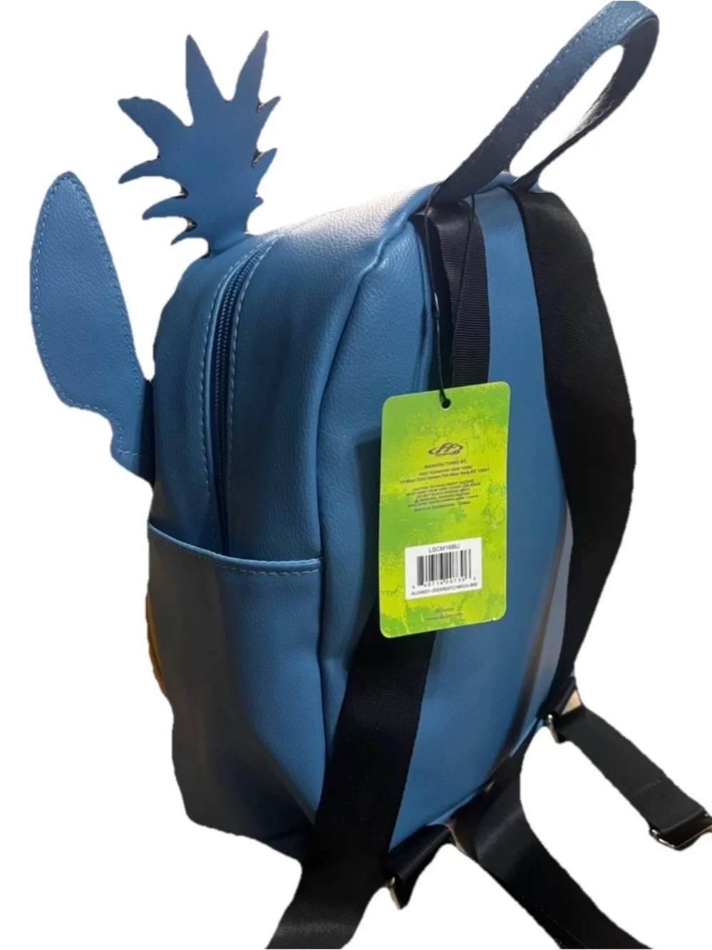 Disney Stitch Pineapple Mini Backpack NWT 10” Faux Leather Loungefly Style 🍍🌺